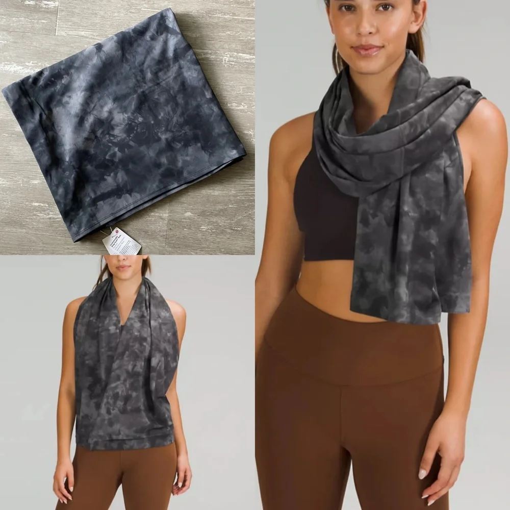 Lululemon Customizable Snap Scarf - Diamond Dye Pitch Grey Graphite Grey - Picture 1 of 5
